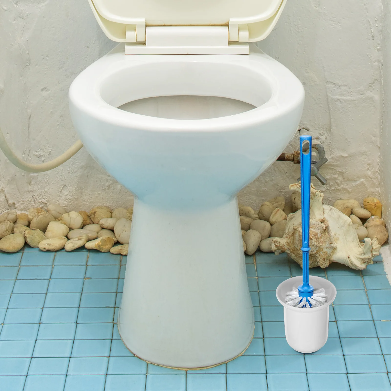 

Toilet Brush Cup Frosted Matte Finish Bathroom Cleaning Holder Scrubber Bowl Storage Organizer for Home Hotel