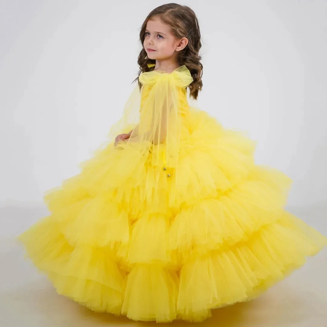 custom-light-luxury-dress-women-wedding-guest-gown-girls-wedding-gown-birthday-party-pageant-runway-v-neck-cape-multi-layer