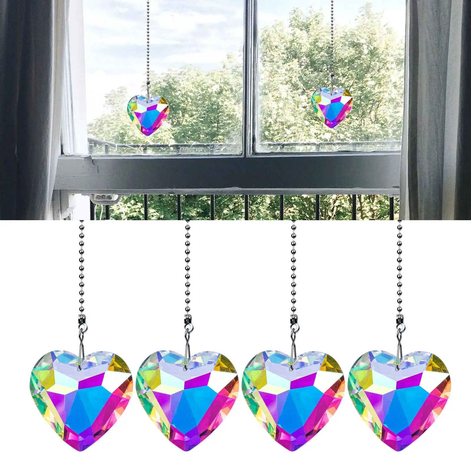 

Beautiful Heart Crystal Pendants Ball Pendant Chandelier Bead Decor Hanging
