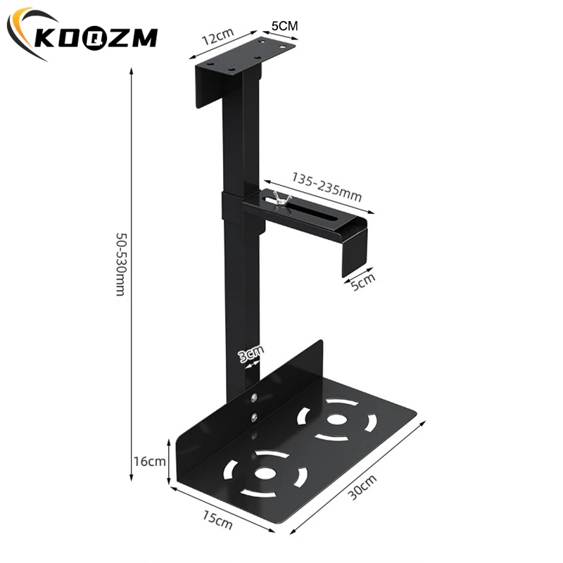 Ajustável Computador Mainframe Hanger, PC Case Suporte, Sob Mesa, Parede Lateral, CPU Stand Lift, Anfitrião Caixa Bracket Rack, Universal