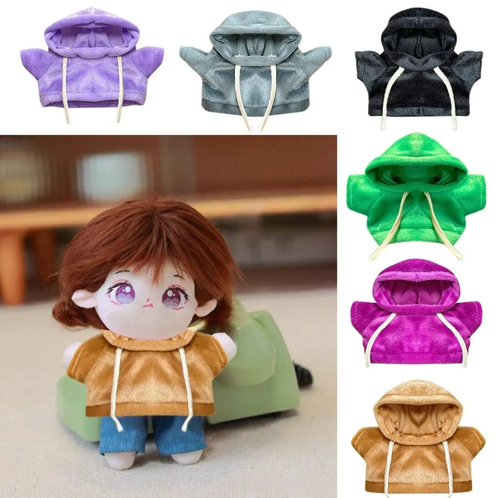 Mini crianças brinquedos feitos à mão hoodies presentes bonecas quentes topos roupas casuais 20cm boneca de algodão