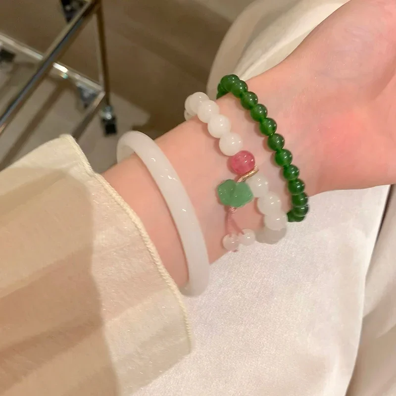 Beaded bracelet, national style and Hanfu ancient style glazed bracelet, women's cold sense of national tide