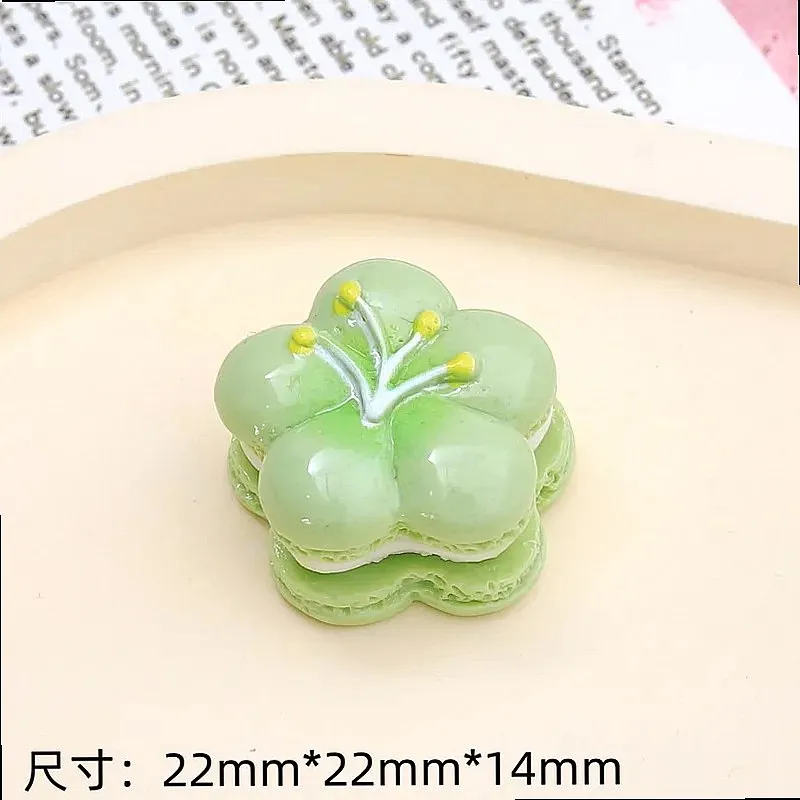 100pcs Kawaii Mini Sakura Macaron Resin Cabochon DIY for Phone Case Hairpin Keychain Earrings Scrapbook Dollhouse Accessories