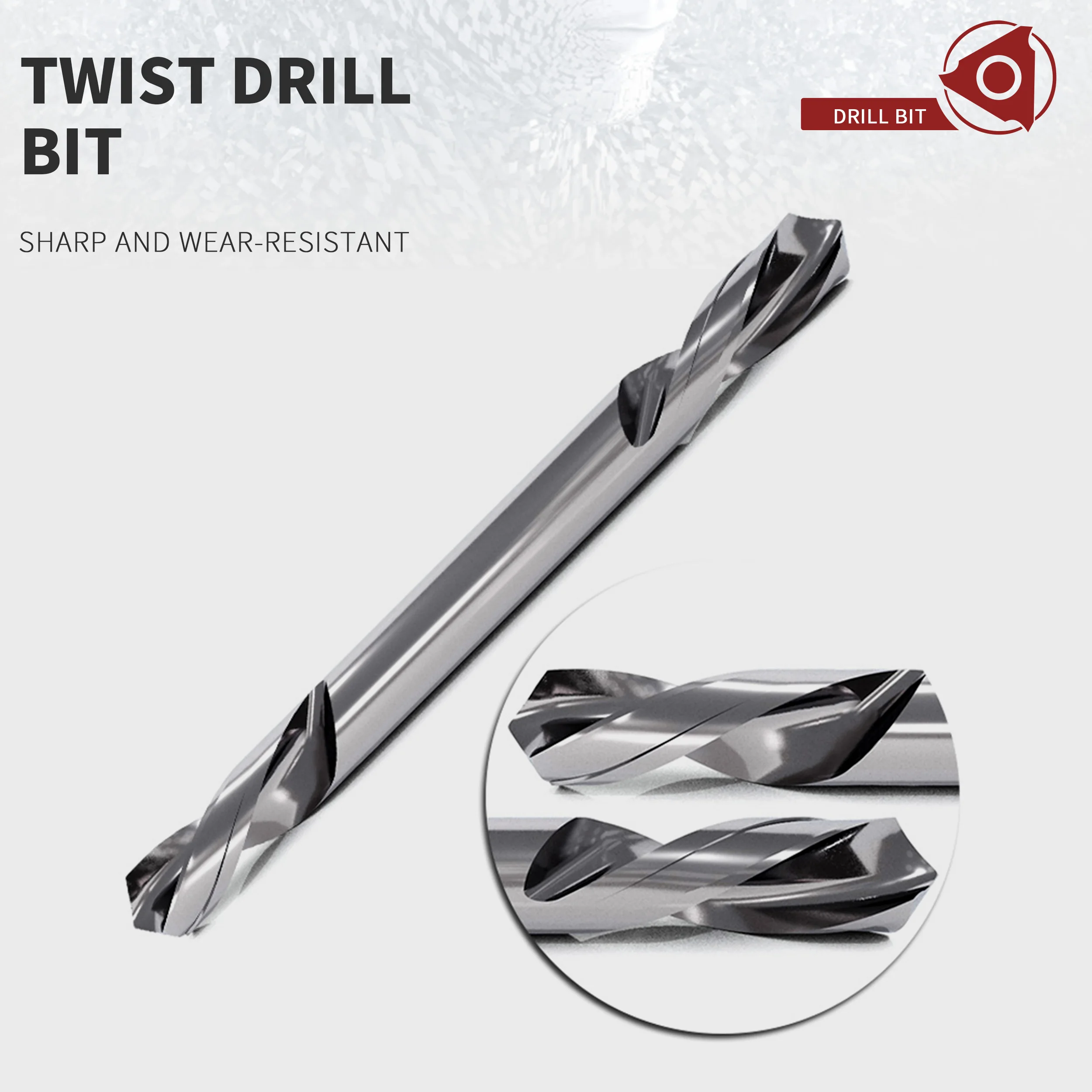 M2 High-speed Steel High-quality Double-head Double-edged Twist Drillbit Stainless Steel Drill Hand Electric Drill Sharp Durable