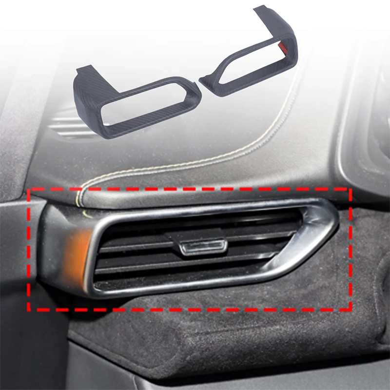 High Quality Side Dashboard Air Vent Frame Trim Sticker Real Carbon Fiber Dash Vent Bezel Decal For Lotus Emira 131 2021-2023