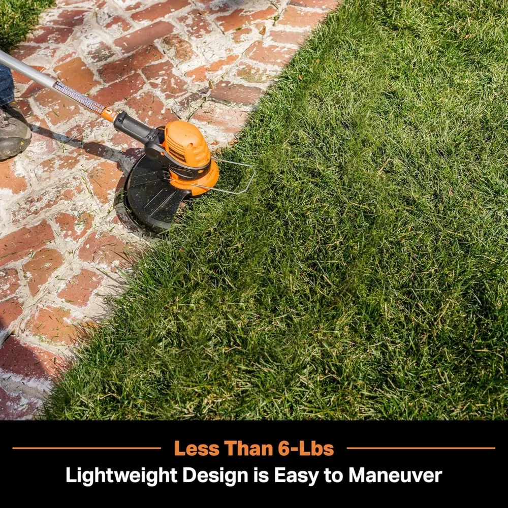 24V Cordless String Trimmer with 12-Inch Cutting Width, Auto Line Feed, and Battery & Charger Included