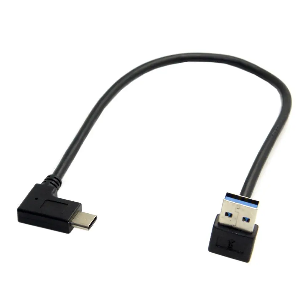 Chenyang Double elbow Type-C USB to USB-A male USB3.1 Type C Male 90 Degree Left Right Angled connector