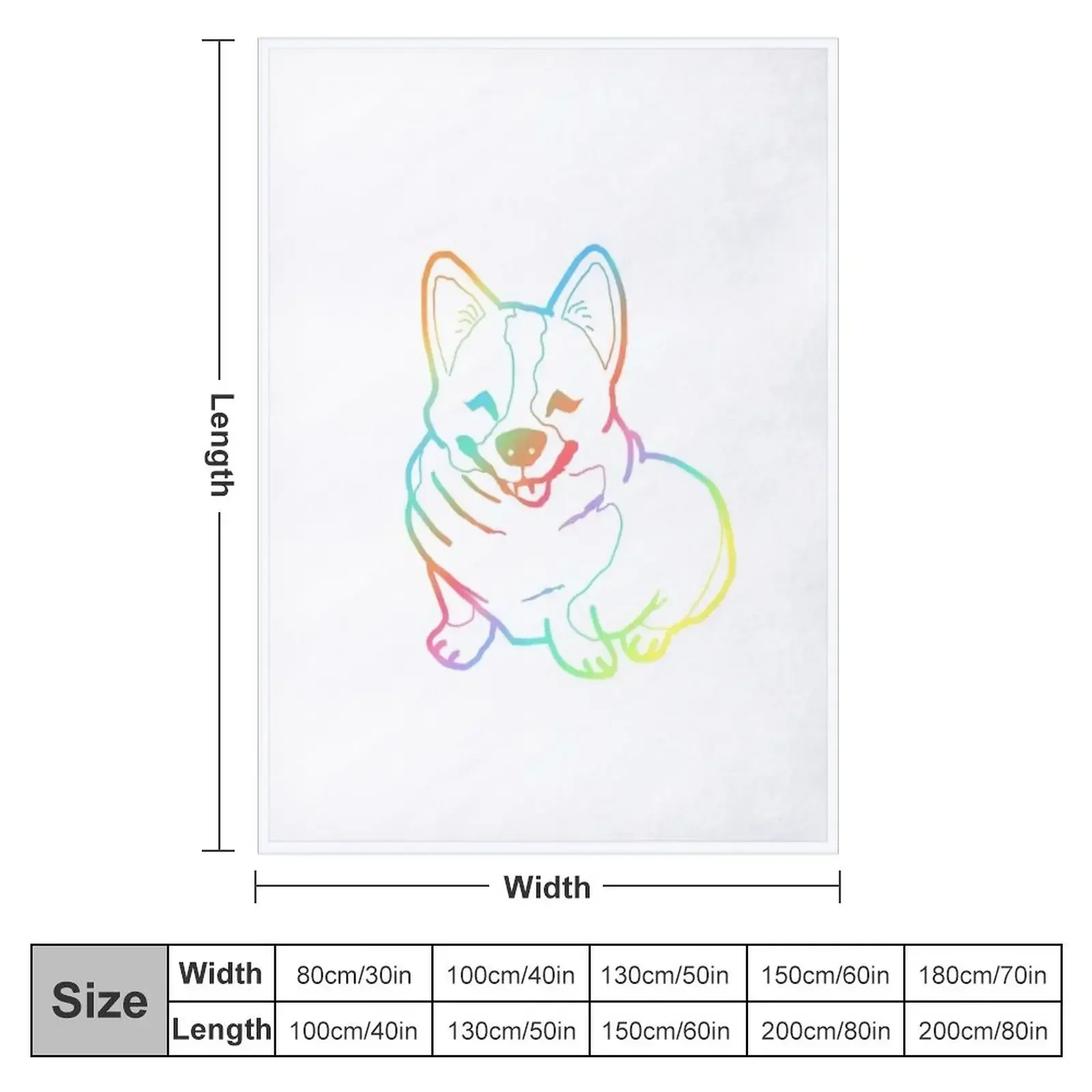 Holographic fat corgi magnet Throw Blanket For Baby Decorative Sofas christmas decoration Heavy Blankets