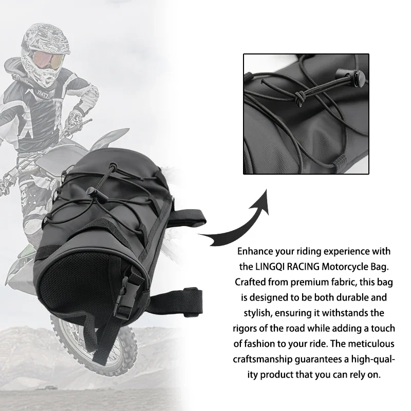 LESQUE Pit Dirt Bike Handlebar Bag Large Capacity Bicycle Bags Waterproof Frame Pack For Off Road Mountain MTB Accessories view 6