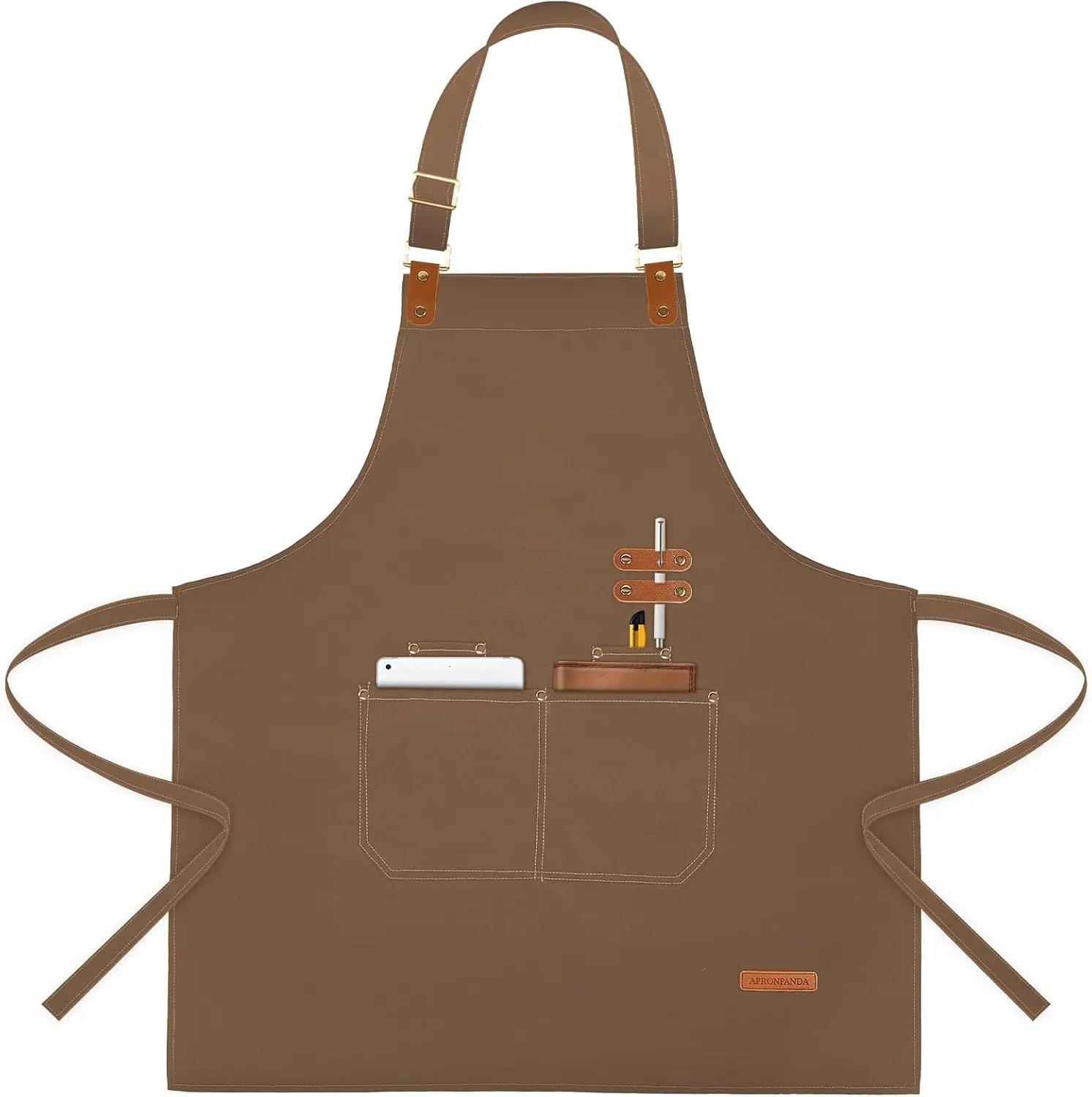 

Adjustable Chef Apron with Pockets, Water Repellent for Cooking and Baking, Unisex Design