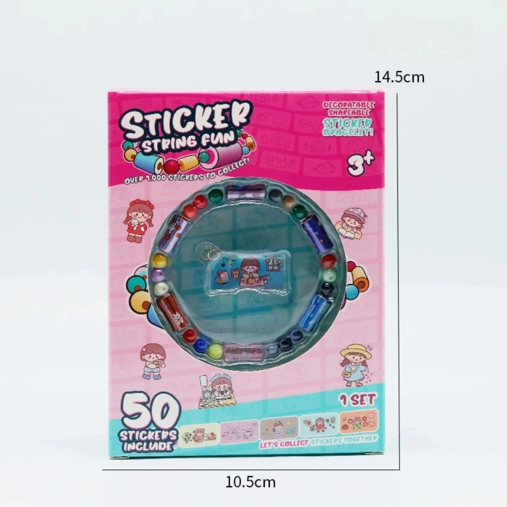 Sticker Bead Bracelet Kit - DIY Jewelry Making Set with Colorful Beads & Decals, Creative Gift for Girls!