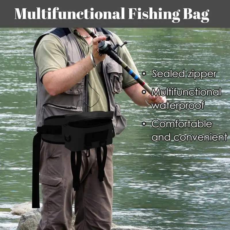 Fishing Waist Bag Freshwater Fishing Waist Bag Fishing Lures Tackle Gear Utility Storage Bag For Hiking Outdoors Camping