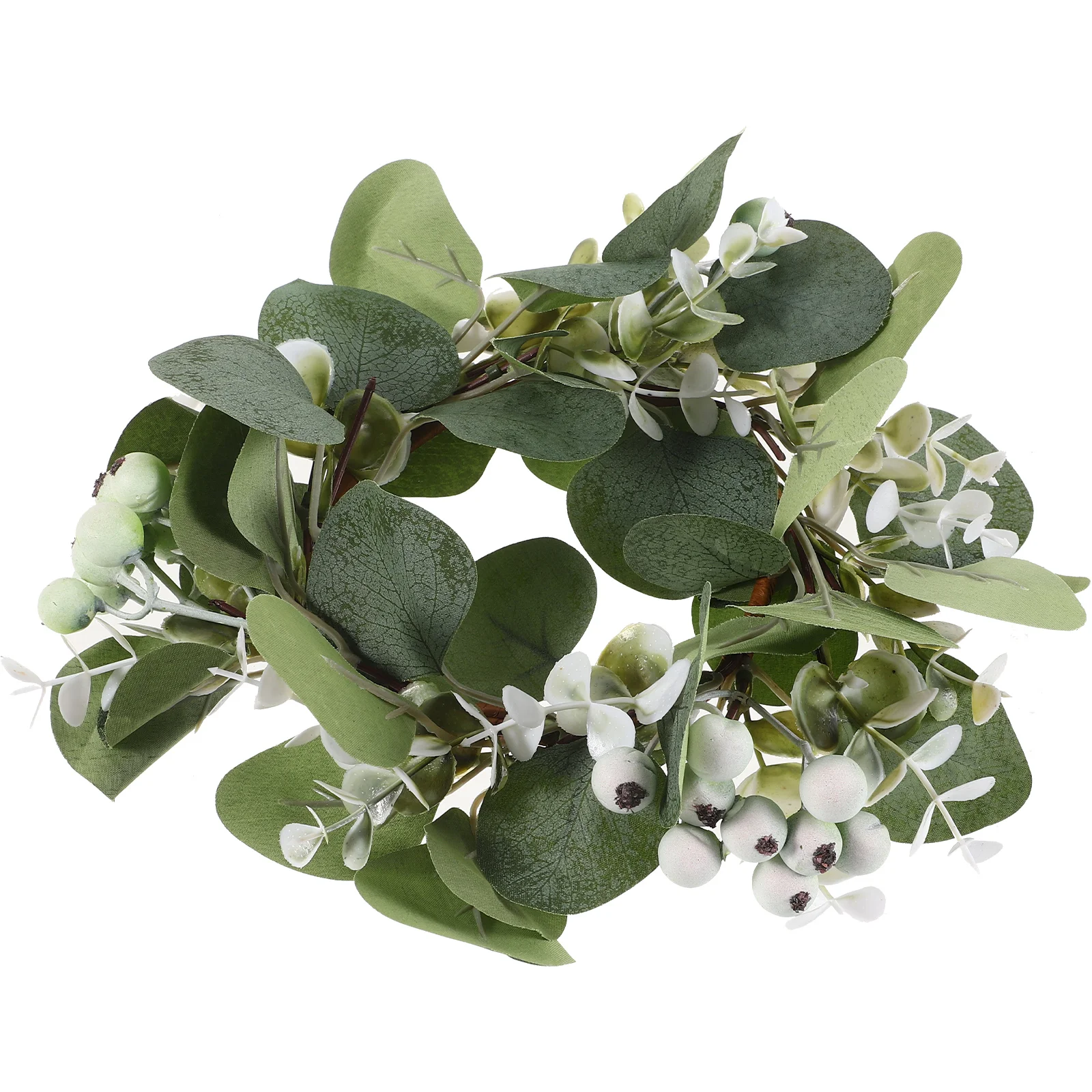 

Harvest Festival Ring Nordic Simulated Eucalyptus Leaf Berry Christmas Rings Garland