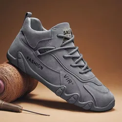 Sapatilhas leves e respiráveis masculinas, sapatos casuais para homens, sapatos de trabalho com plataforma antiderrapante, novo, 2024