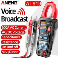 ANENG AT619 Clamp Meter Digital Multimeter Broadcast 4000 Counts DC/AC Current Ammeter Clamp Tester Electrician Detector Tools