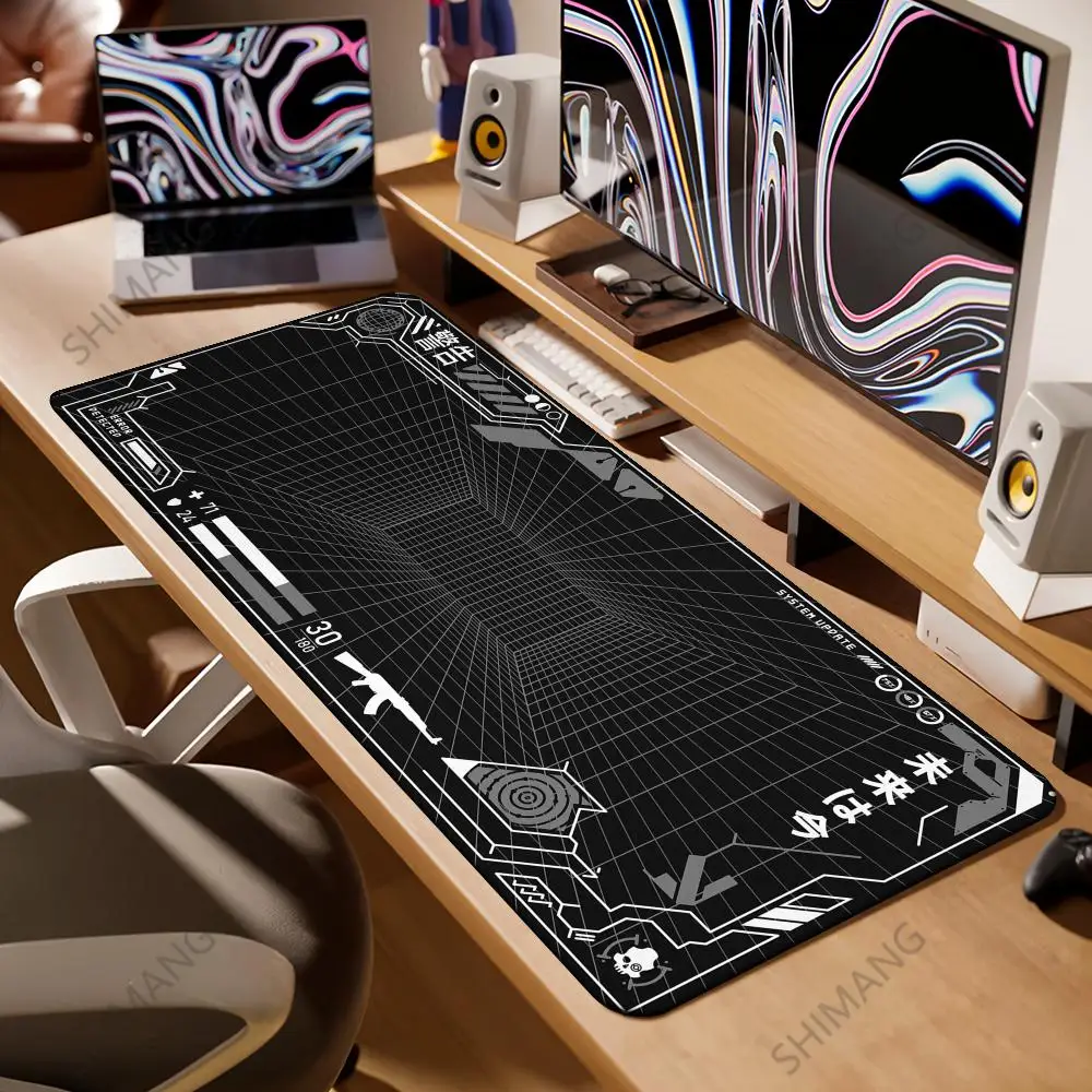 

Mausepad Perspective Grid Desk Mat Gaming Mat Pad on The Table Office Gamer Accessorie Keyboard Mat White Mouse Pad Mouse Carpet