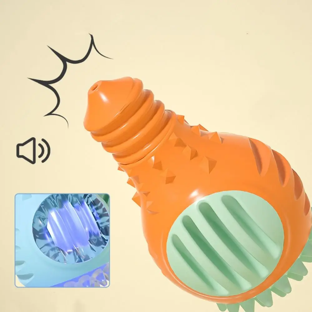 

Bite Resistant Bulb Shape Pet Toy Creative Durable Dog Sounding Ball Glowing Funny Pet Chew Toy Small Medium Dog