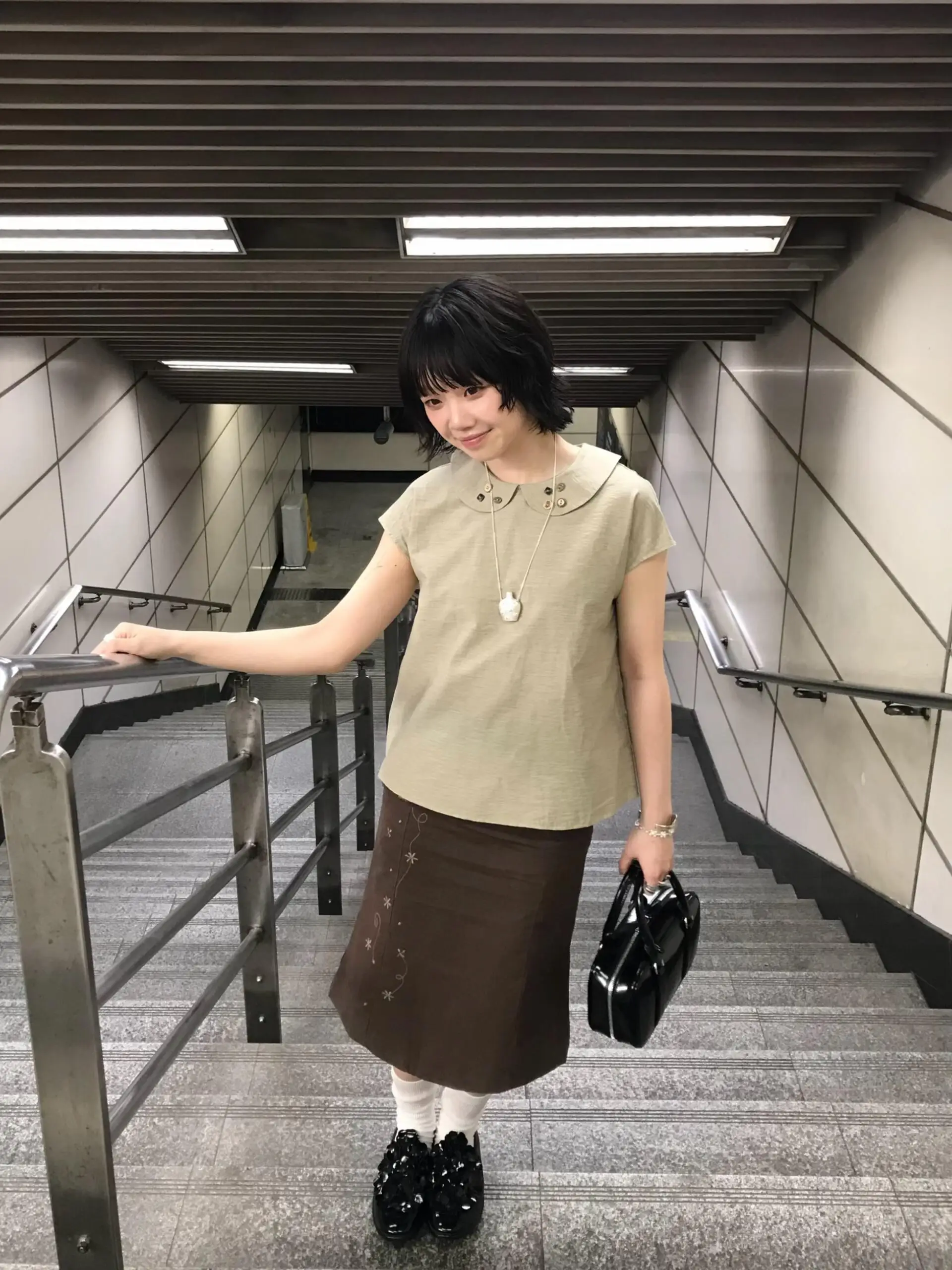 

Breathable Embroidered Fish Tail Midi Skirt Women's Spring Summer Casual mid Waist A-Line Skirt Comfortable Urban Commute