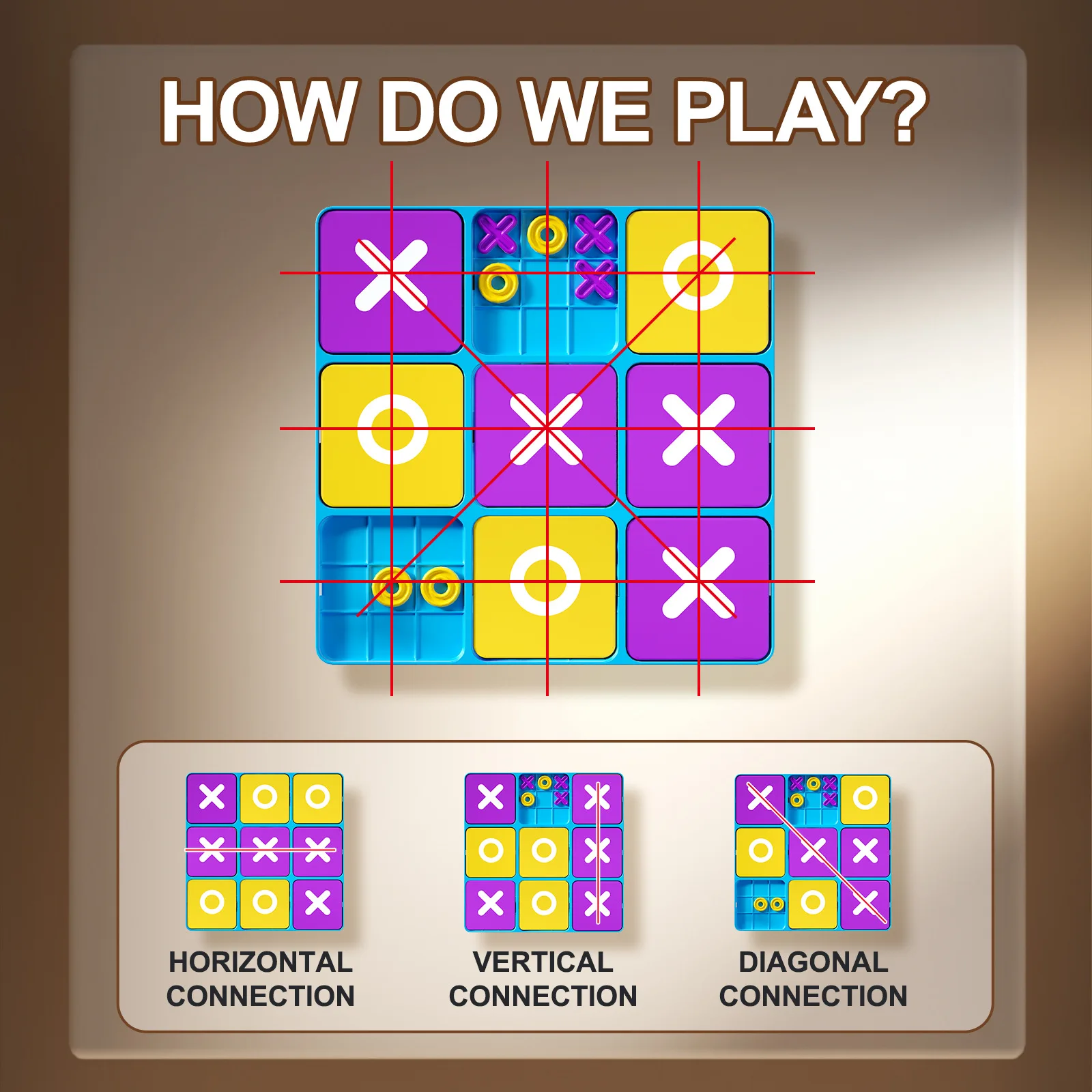 ترقية لعبة التك تاك تو الوالدين والطفل التفاعلية لعبة الطاولة تيك تاك تو مجلس لعبة الأسرة الترفيه اللعب هدية الكريسماس #5