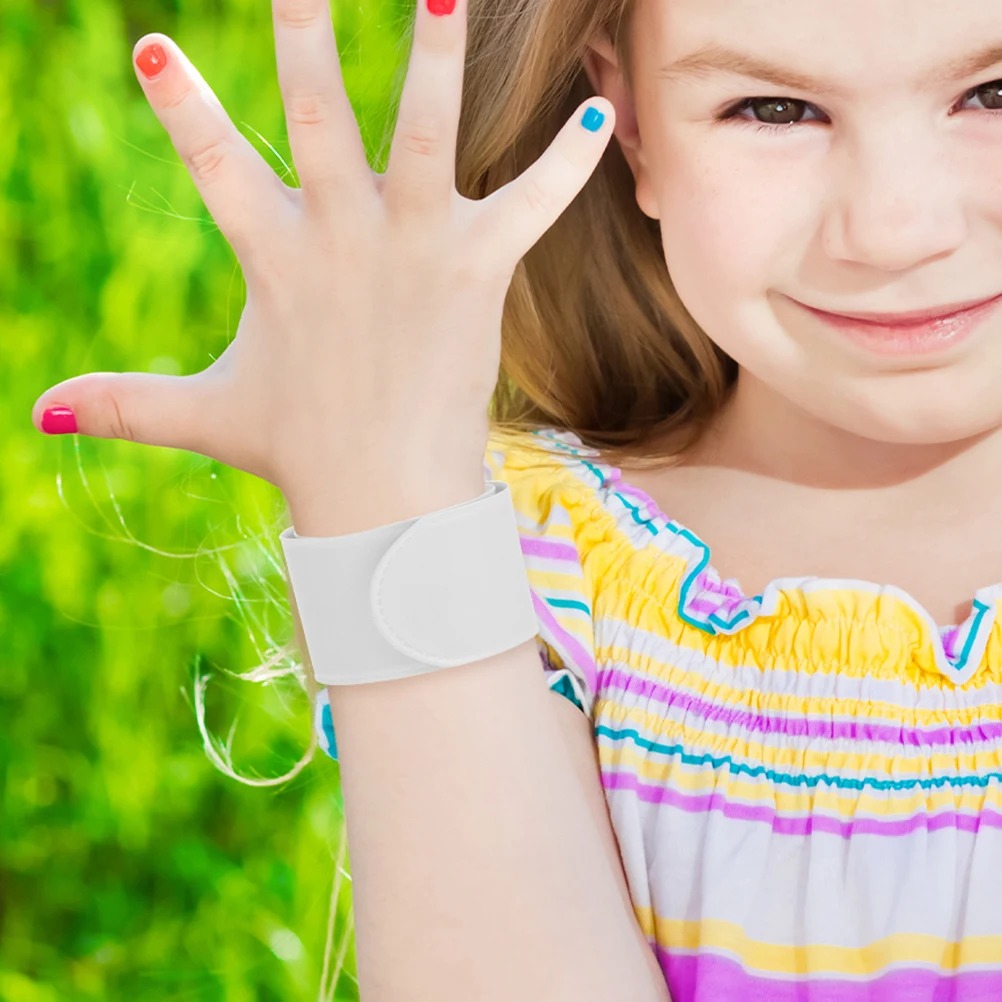 

50 Pcs Graffiti Bracelet Wrist Bands DIY White Slap Bracelets Blank Sports Child