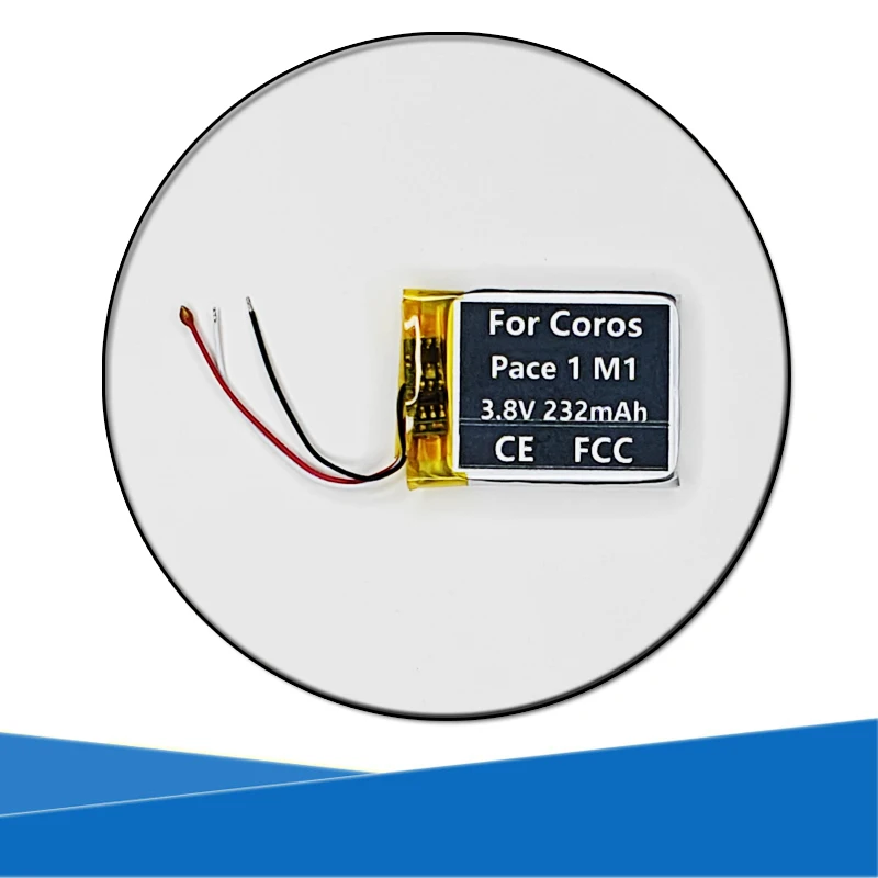 Original Replaces 232mAh 3.8V Battery For Coros Pace 1 M1 Smartwatch