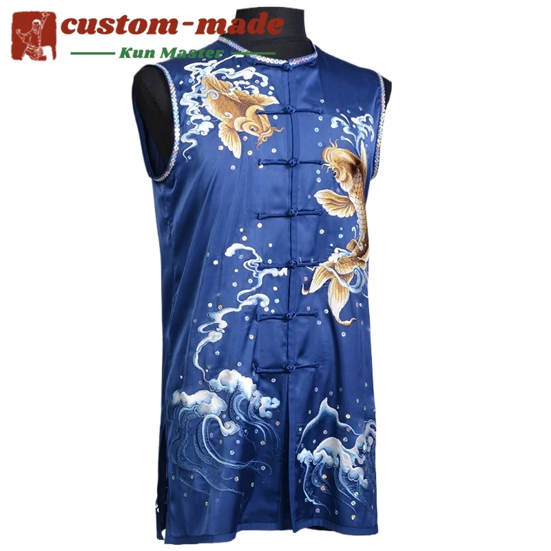 Custom Martial Arts Uniform Kung Fu Suit with Dragon Embroidery Southern Fist Long Fist Reinforced for KungFu Forms Competition