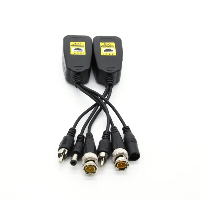 Twisted Pair Transmitter Built-in Anti-jamming One Cable, CAT5, 5E, 6 Transmit, 3 Signal  8MP Video, Audio, Power 3in 1