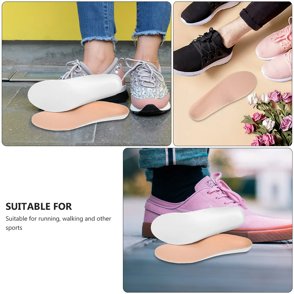 

1Pair Breathable Sports Insole Sweat Absorption Foot Care Pads for Running Walking Hiking Non-Slip Cushion Support