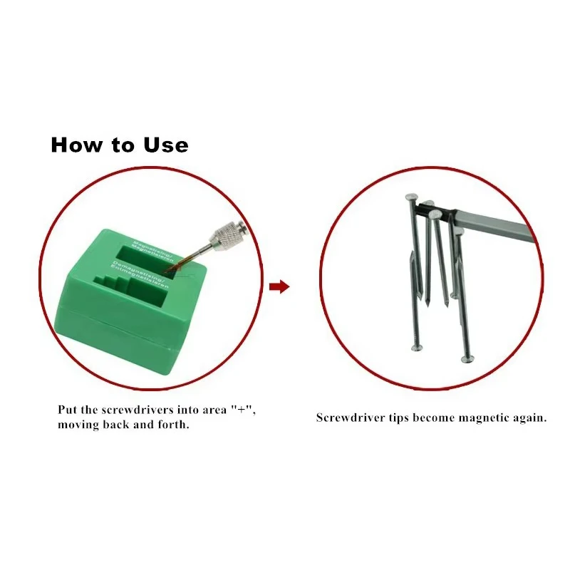 BAKU Magnetizer Demagnetizer Degausser Tool for Electric or Manual Screwdriver Tips