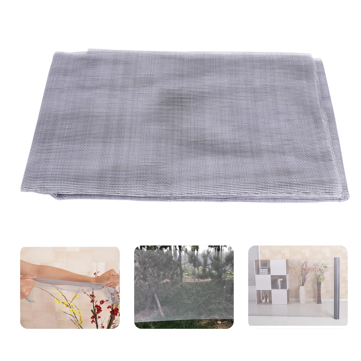 

2.5X1M Glass Fiber Window Screen Mesh Grey Mosquito Protection Net Durable Ventilated Moisture Resistant Easy Install Against