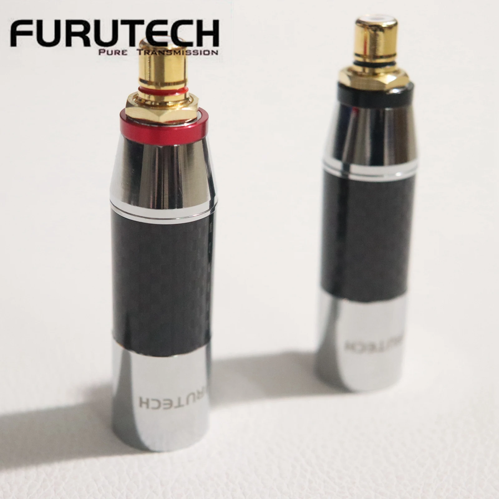 1 pair Furutech Carbon Fiber 3 pin XLR Male&Female to RCA Female HiFi Audio Cable Adapter High-End Sound Quality Connector