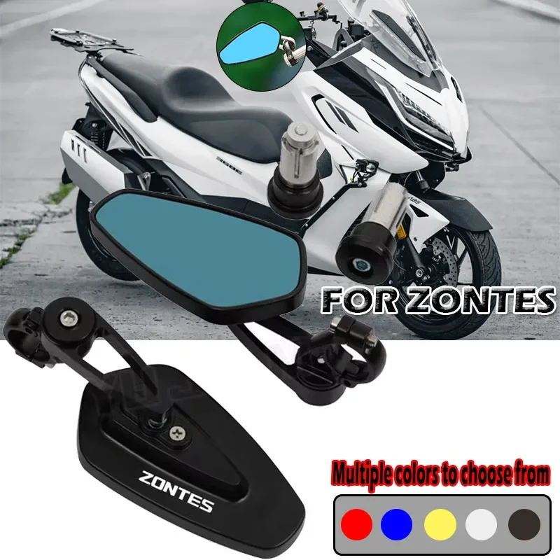 Suitable for ZONTES 703F 368G 368E 310V/X/T/R Zt250 ZT125 125U Motorcycle CNC Rearview Mirror Fixed Wing Handle Rearview Mirror