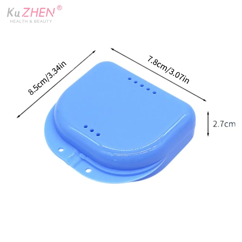 1PC plastic 8.4*8.7*3cm Models Magnetic Invisible Braces Storage Box With Mirror Retainer Braces Box Denture Drain Soaking Box