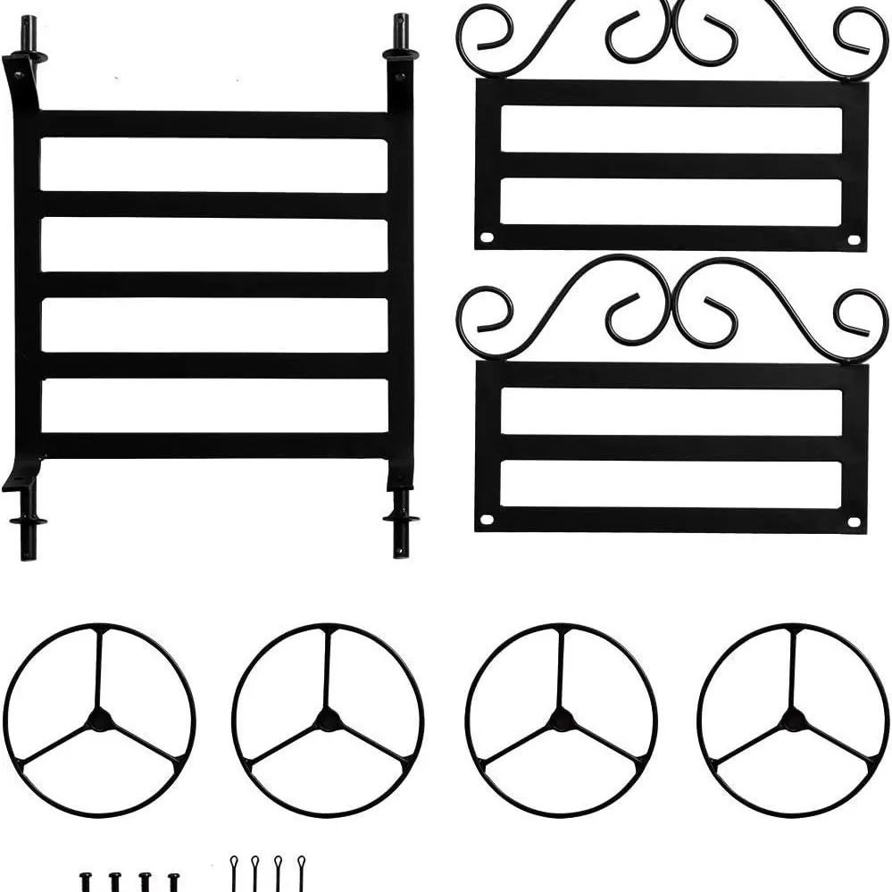 

American cross-border decorative wheel fire wood carrier wrought iron stove tool