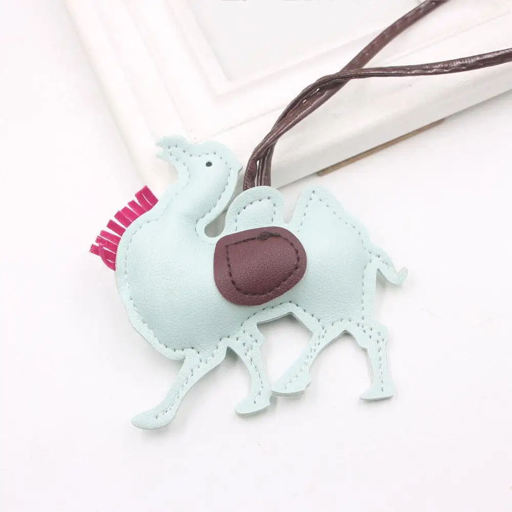 Classic Cute Leather Keychain Camel Shape Bag Pendant Gift Lovely Car Key Ring Bag Charm Phone Pendant Trinket Key Ring