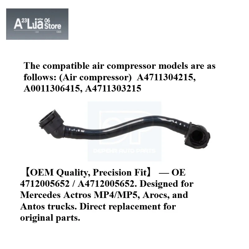 4712005652 A4712005652 Air Compressor Coolant Hose for Truck
