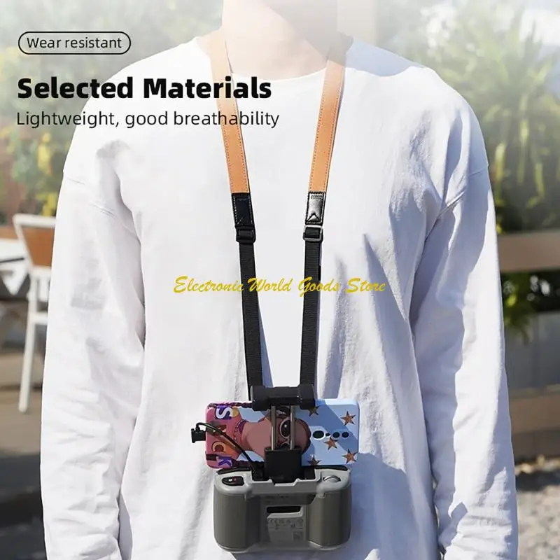 A3PD調整済みリモートコントローラーストラップネックストラップダブルフック​​ベルト固定クリップ3フライトドローン