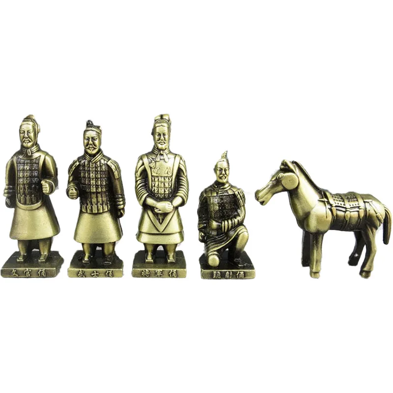 Chinese Antique Terracotta Army Soldier Sculpture Sand Table Archaeological Qin Dynasty Warriors Model Handicraft Gift Souvenir