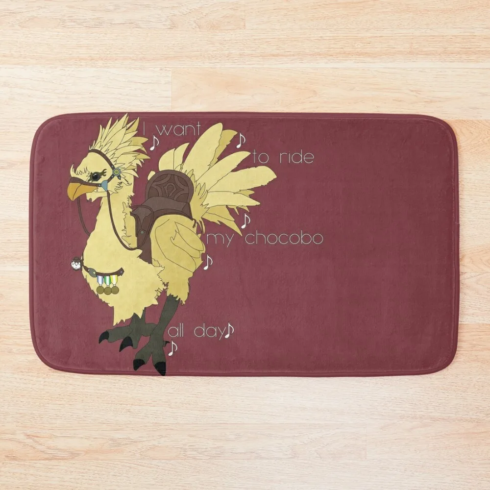 

Chocobo ride Bath Mat Bathroom Carpets Toilet Carpet Carpet Bathrooms Bathroom Absorbent Quick Dry Mat