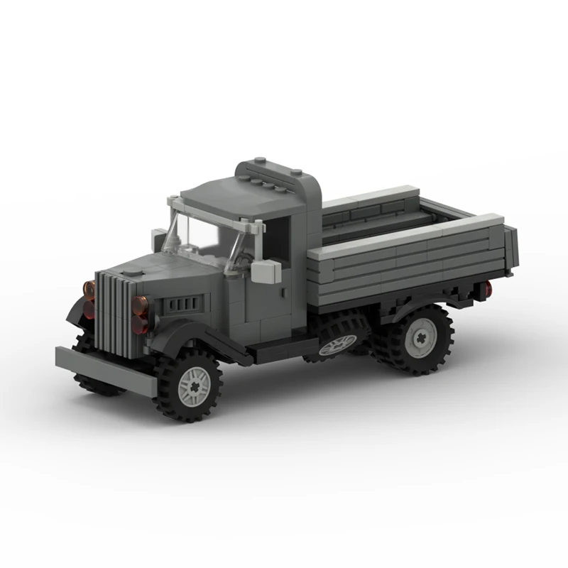 MOC Building Blocks World War II German Military Truck Transport Armored Vehicle Children\'s Car Toy Model Birthday Gift