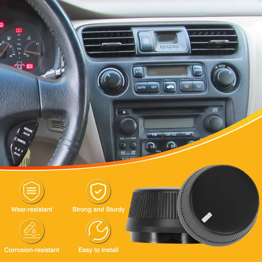 

2pcs Car Air Condition A/C Panels Control Switch Knob Black for Honda Accord EX LX DX 1998 1999 2000 79581S84A01