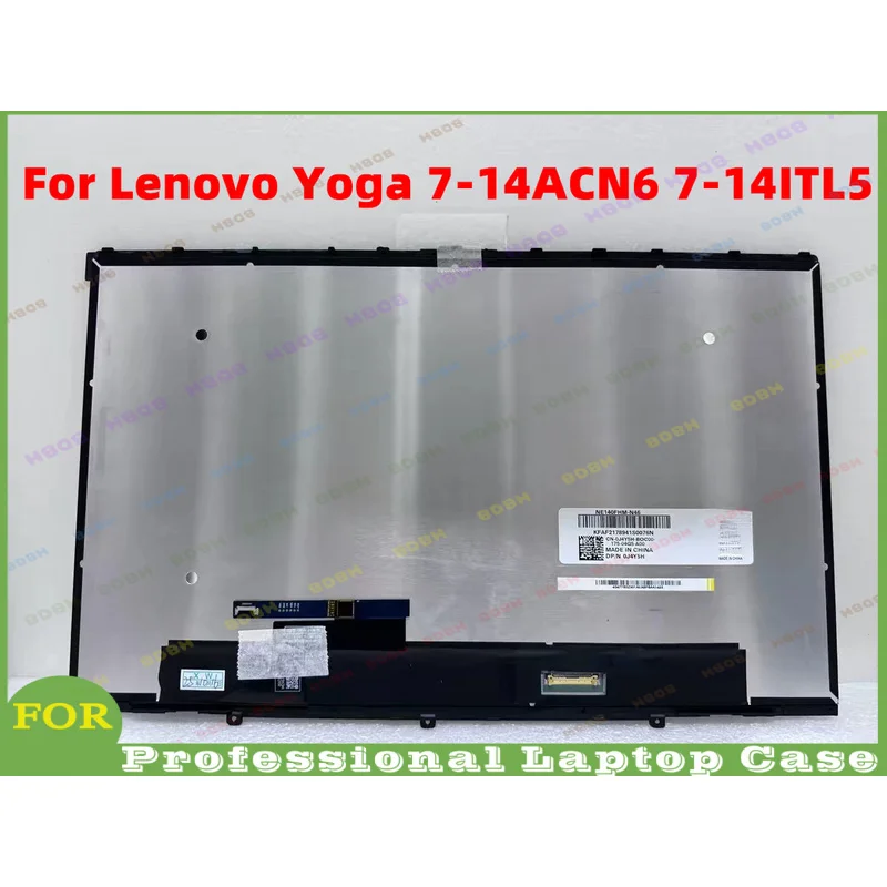 @BDBH 14'' Touch Screen Assembly For Lenovo Yoga 7-14ACN6 7-14ITL5 LCD Display Complete Replacement PN 5D10S39740 5D10S39670
