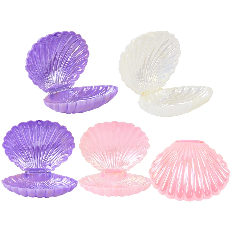 5pcs Simulation Shell Decoration Candy Boxes Plastic Shell Gift Pearl Jewelry Storage Boxes Seashell Wedding Birthday Favor Box