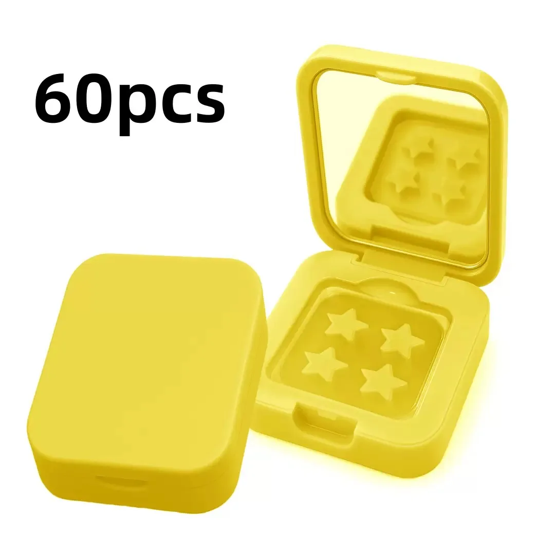 60 قطعة من ملصق حب الشباب على شكل نجمة صغيرة محاصر خفيف وغير مزعج، مع مرآة صغيرة محمولة. #4