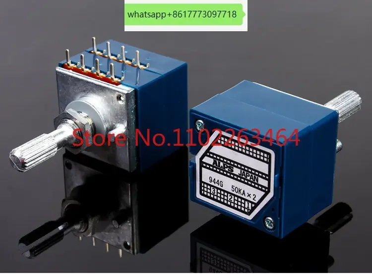 ALPS 27 8-pin dual-connected volume potentiometer 50KA 100KA with tap and equivocal shaft length 25MM