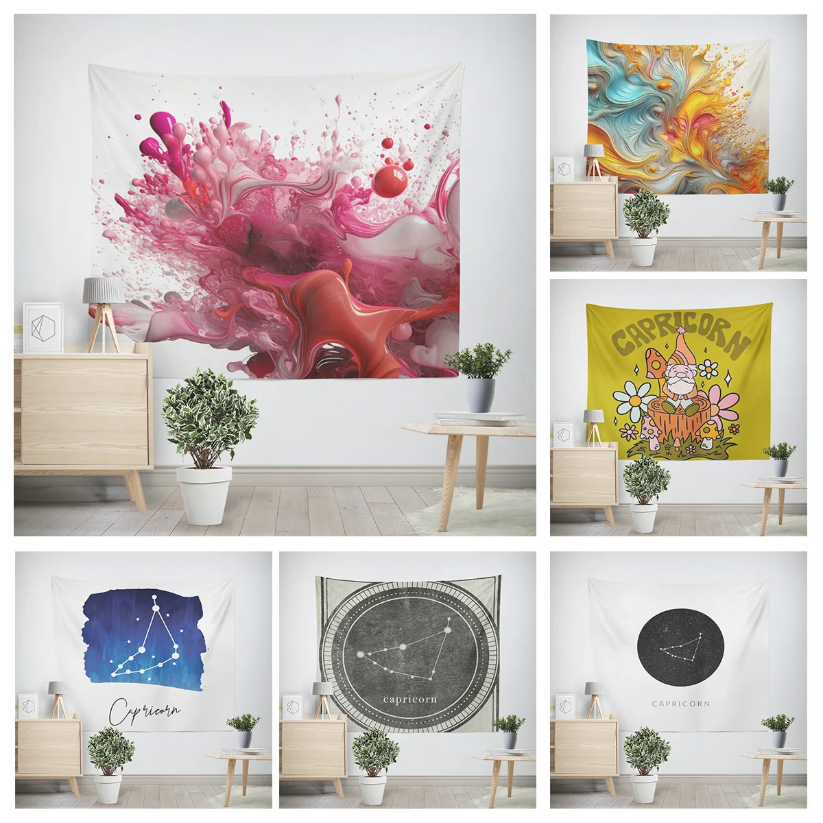 Современный гобелен с граффити, устойчивый к выцветанию полиэстер, домашний декор, эстетический гобелен для спальни 70X100CM 180X280CM настенный гобелен