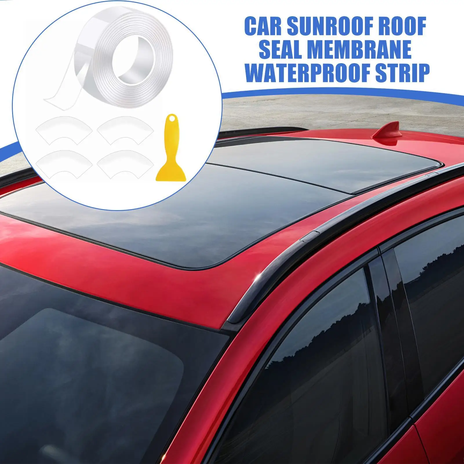 

Car Sunroof Sealing Tape Rainproof Car Weather Stripping Roof Tape Sealing Strip Waterproof Automotive Accessories For Vehicle