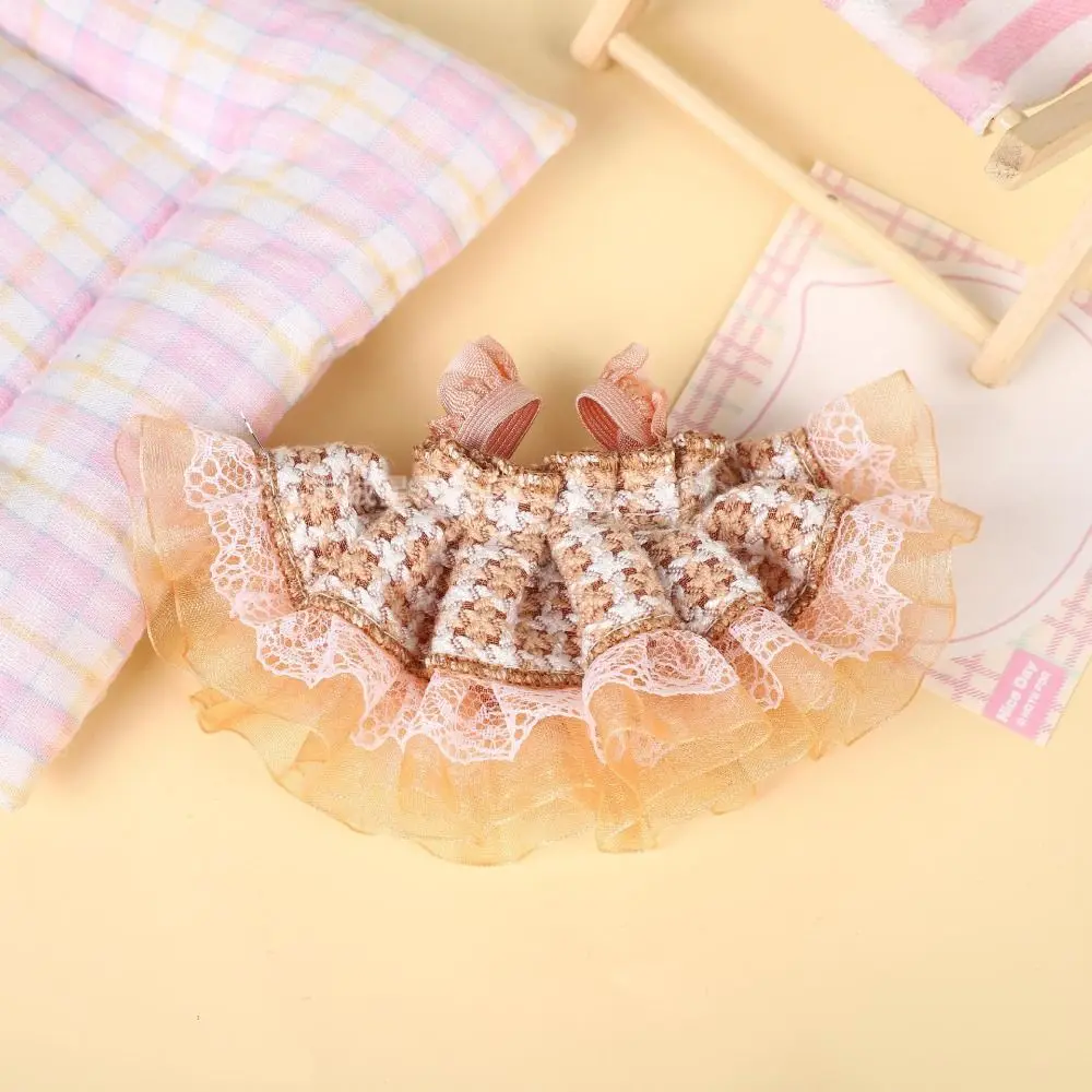 DIY Dress Up Lace Skirt Adorable Cute Doll Accessories High Quality Plush Doll Suspender Skirt for 10cm-15cm Cotton Doll