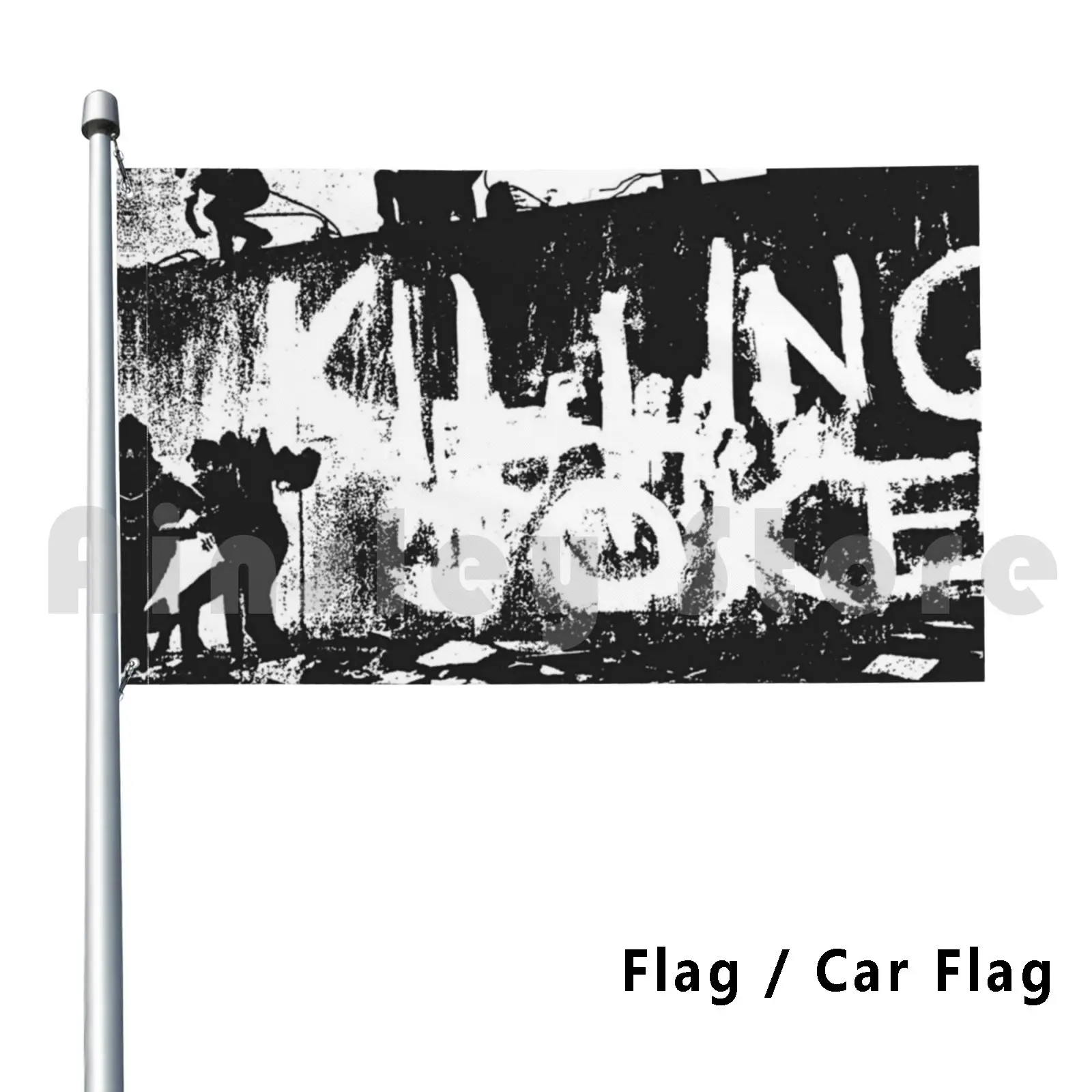 Flag Car Flag Black White Grafiti Hat Killing Joke Joke Band Funny Siouxsie Cult Movie Aztec Camera