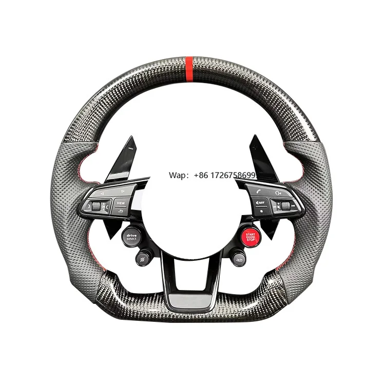 

Leather Carbon Fiber Peach Multi-functional Modification Upgrade Steering Wheel for A3 A4 A4L A5 A6L A7 A8 Q5 Q3 Q7 Series